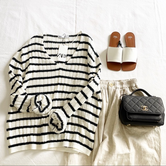 Zara Tops - Zara linen blend knit sweater
